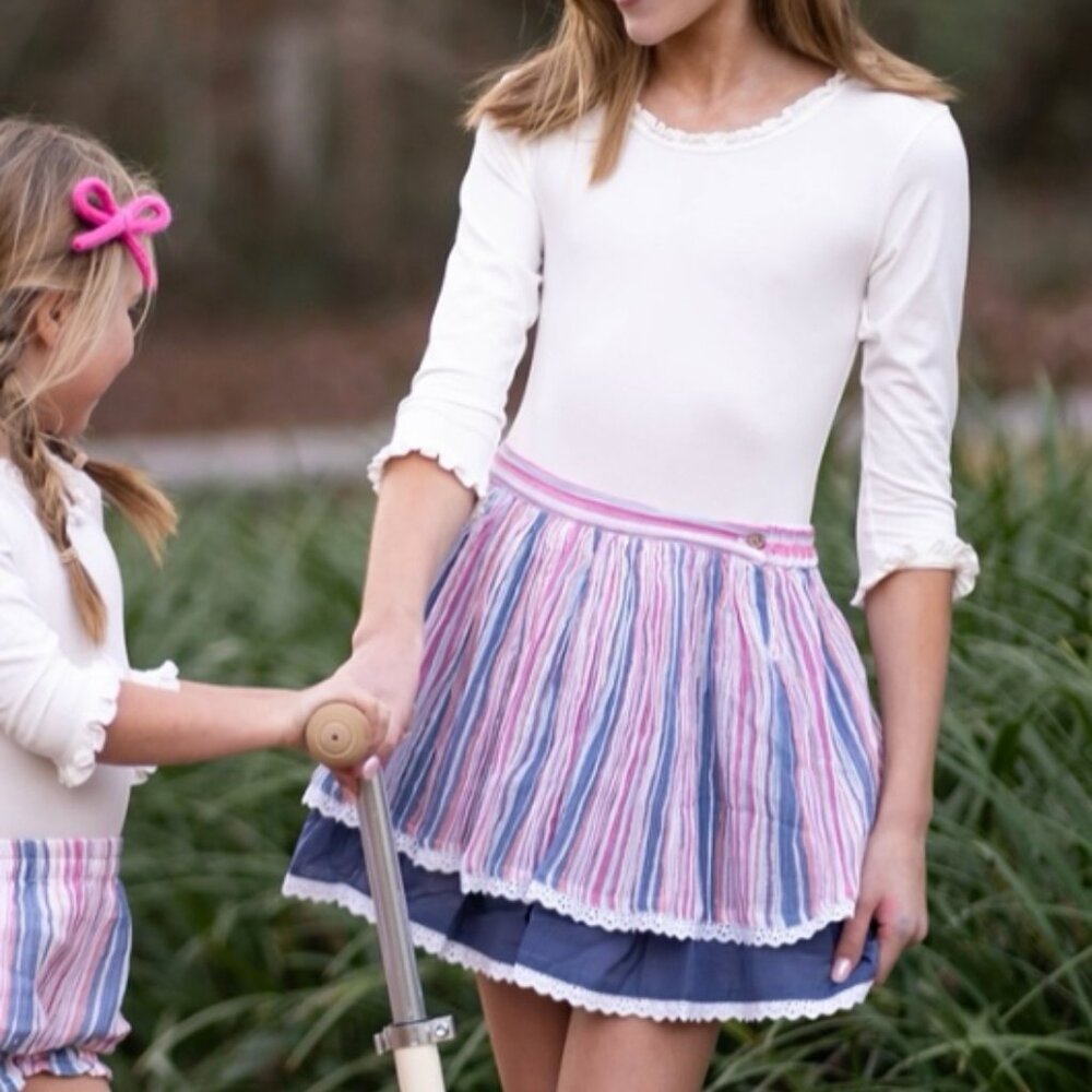 Wildling by Well Dressed Wolf size 8 Skirt in Super Hero Stripe